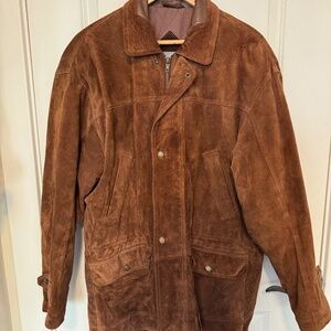 Vintage Faux Suede Men's Jacket, Made in Spain, XL
